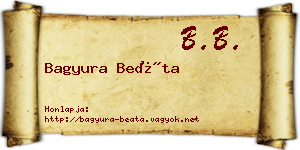 Bagyura Beáta névjegykártya